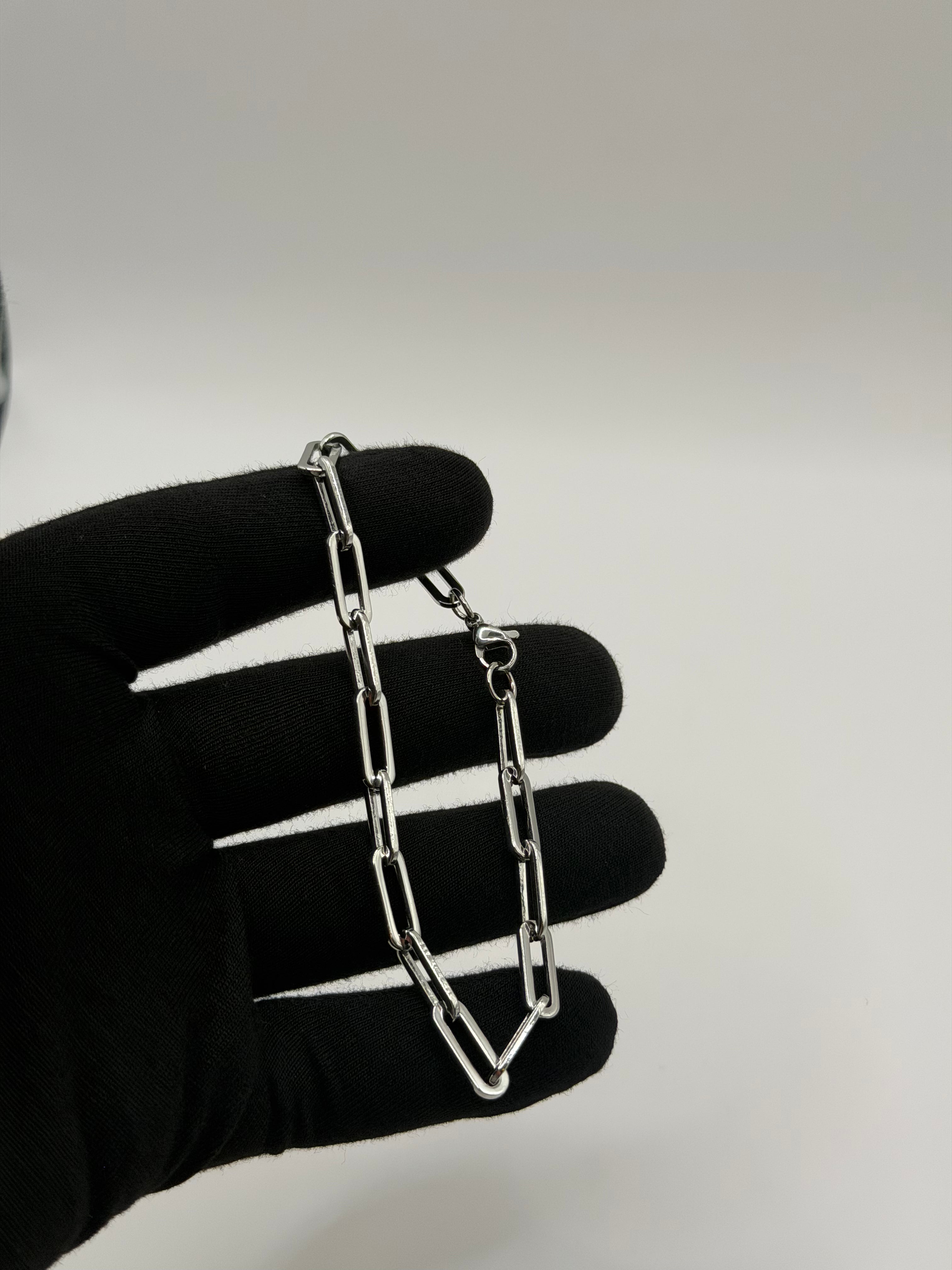 Paperclip armband Zilver