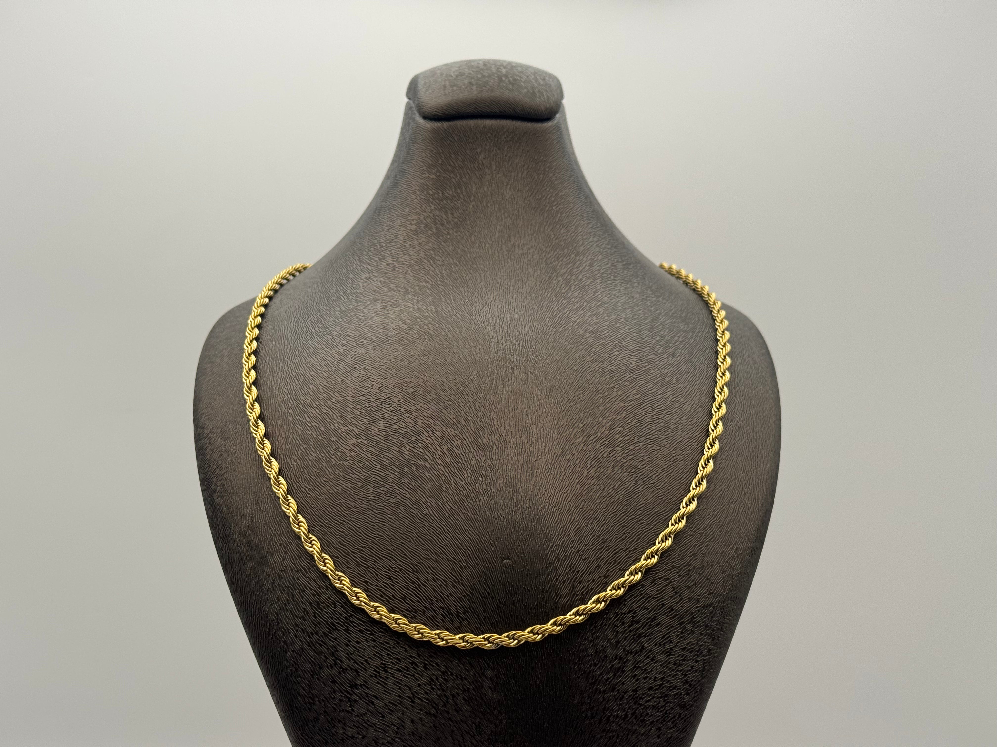 Rope chain ketting Goud