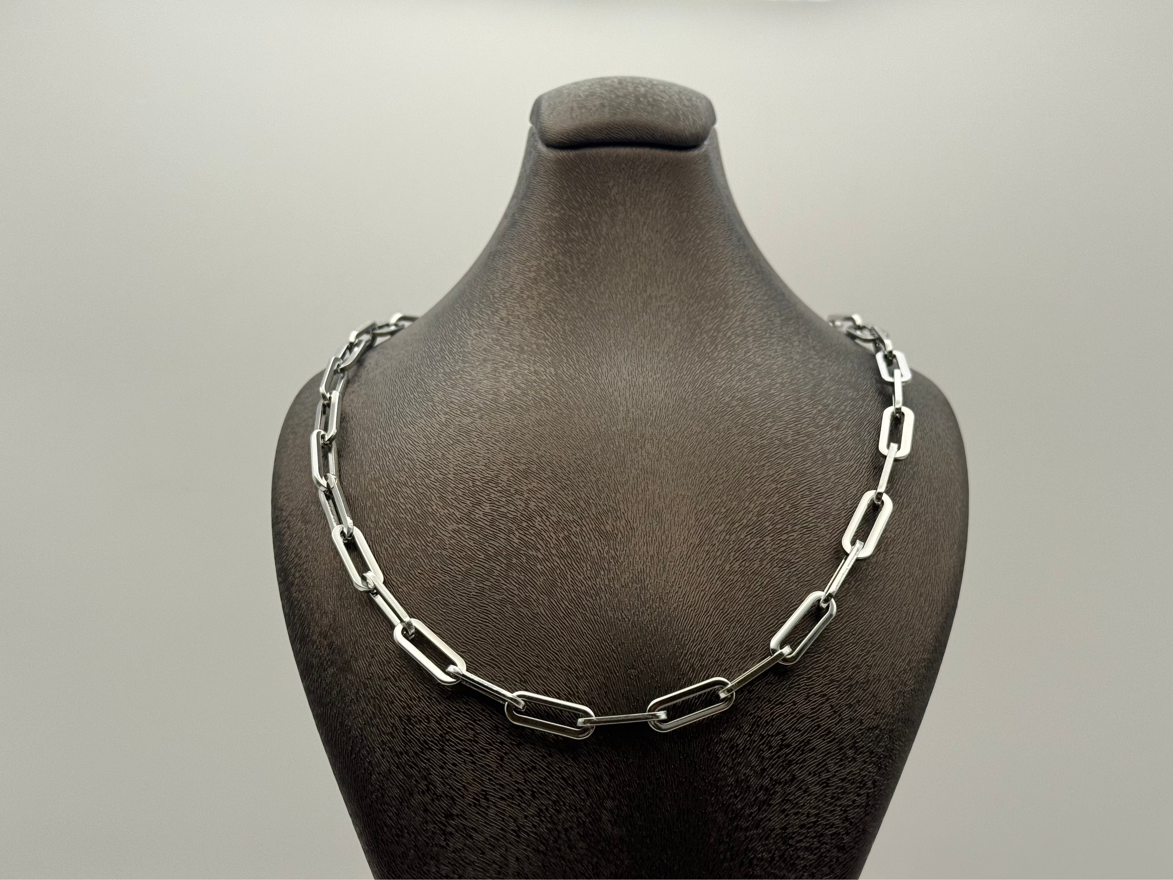 Paperclip chain silver