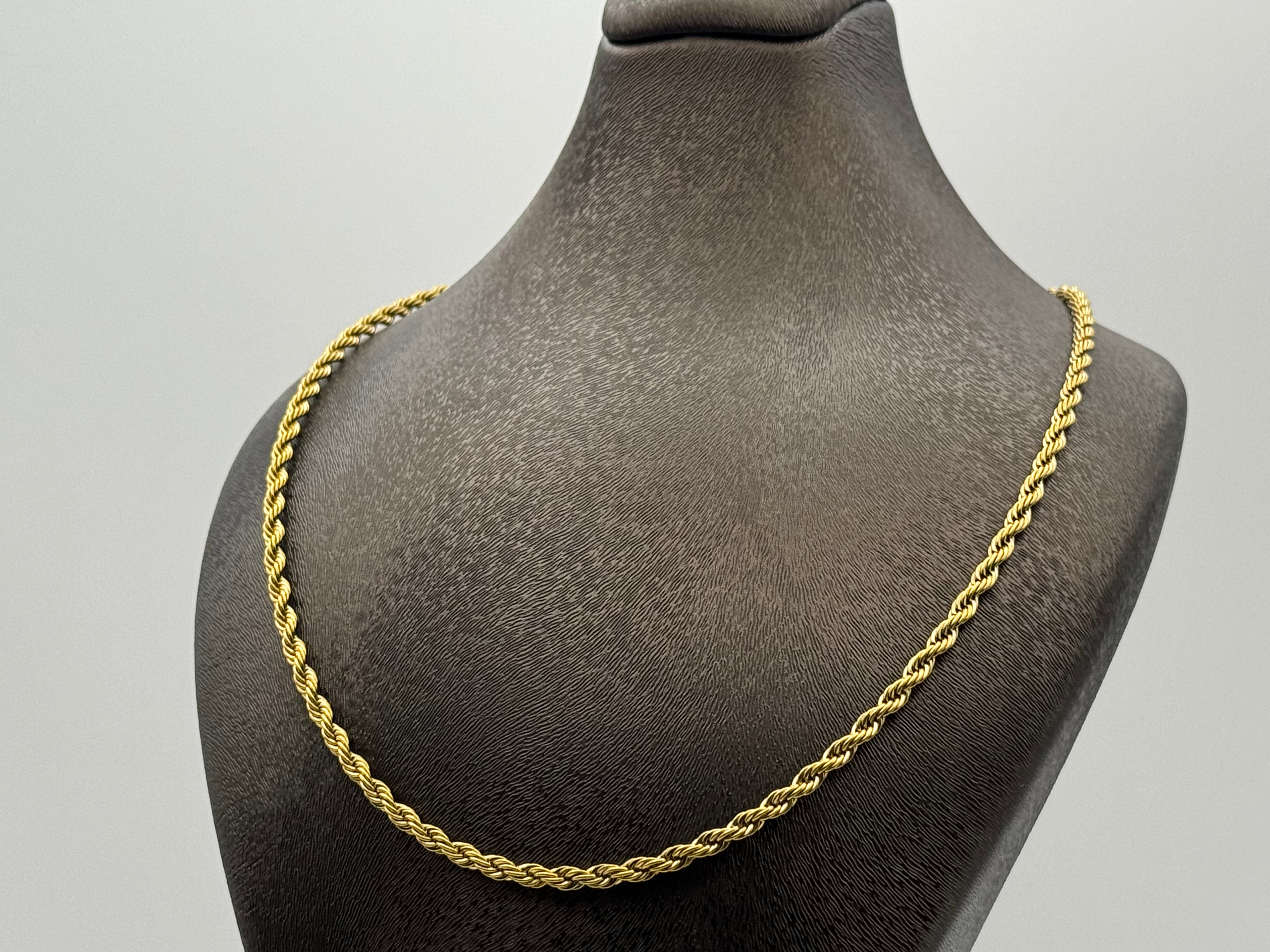 Rope chain ketting Goud