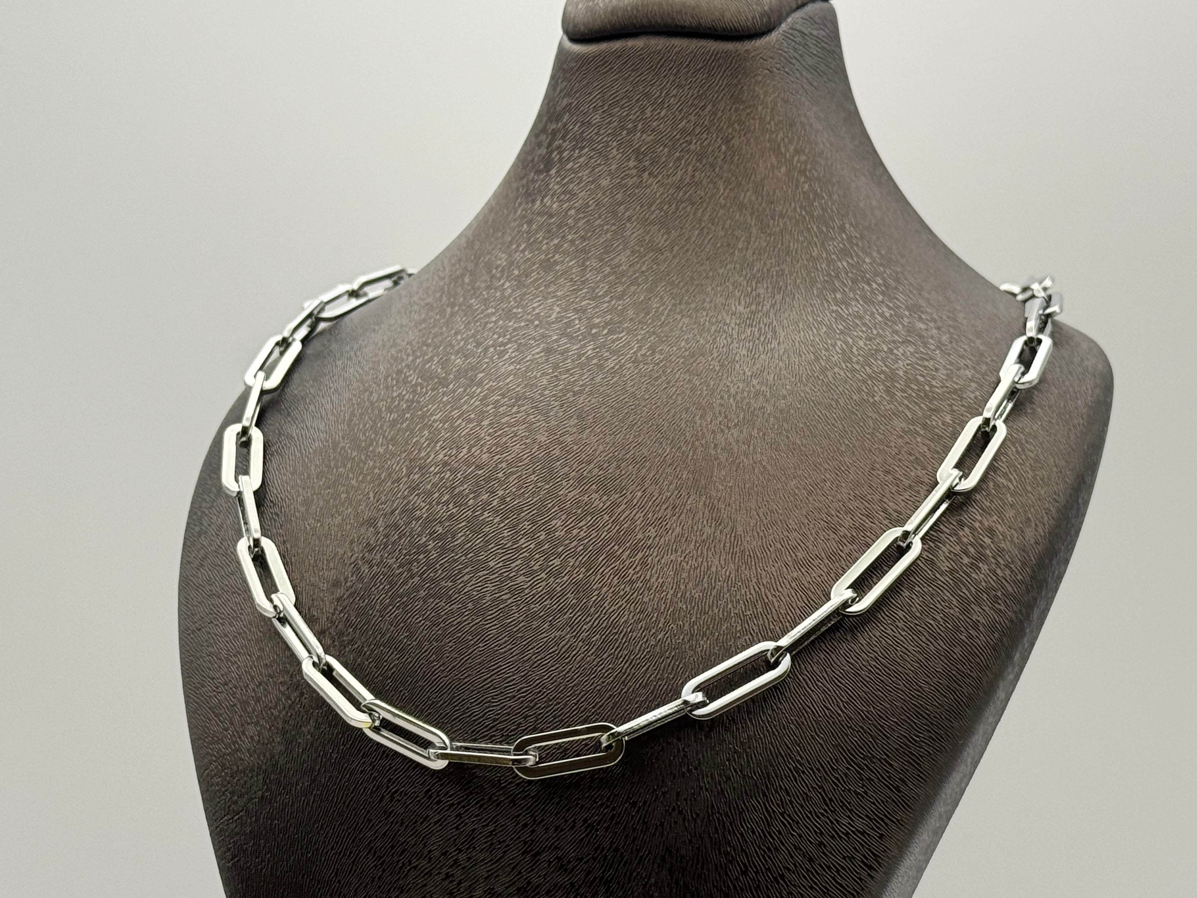 Paperclip chain silver
