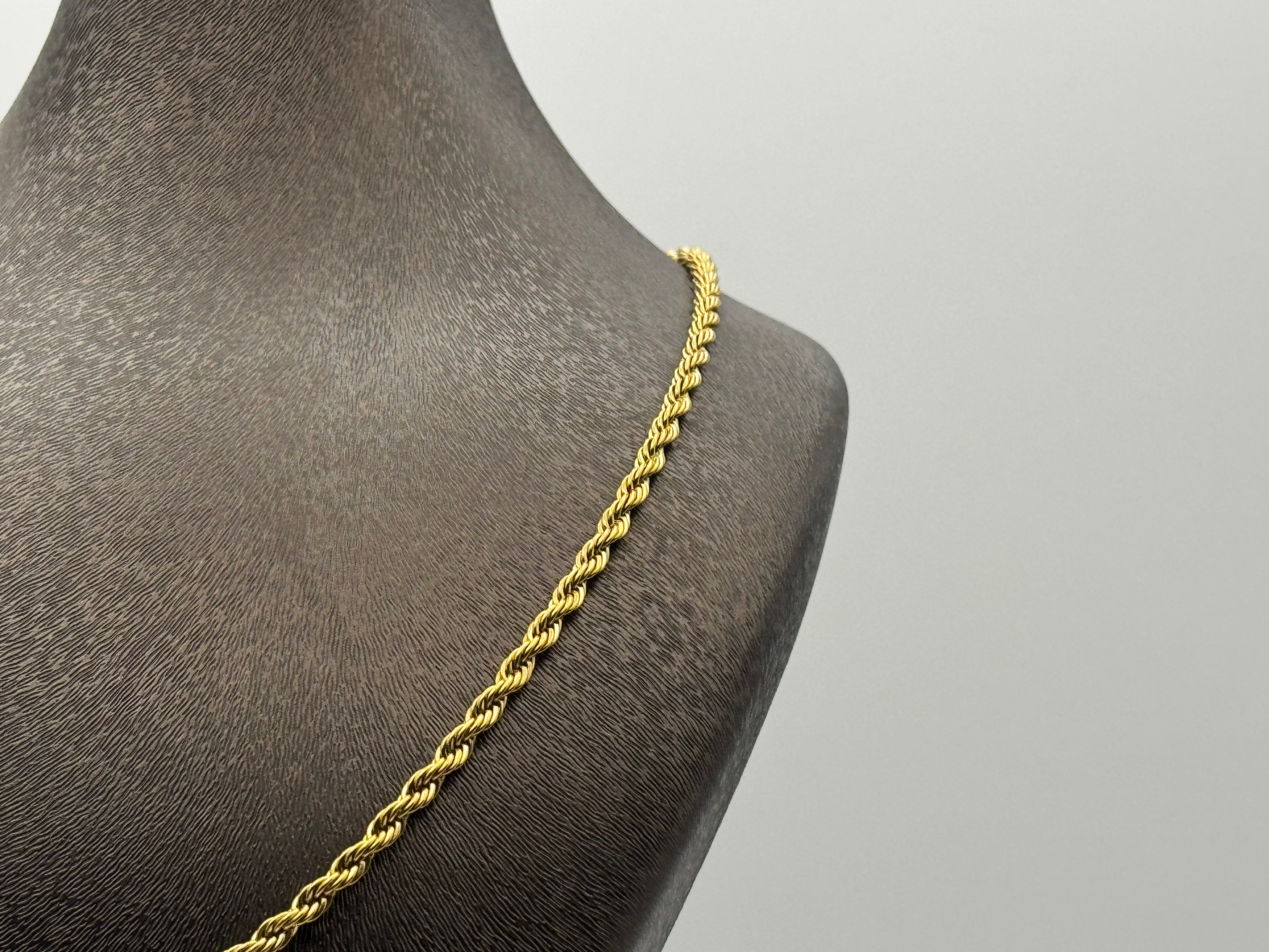 Rope chain ketting Goud